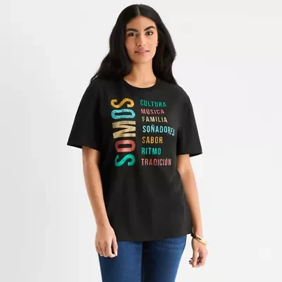 Hope & Wonder Hispanic Heritage Month Unisex Adult Crew Neck Short Sleeve Regular Fit Graphic T-Shirt