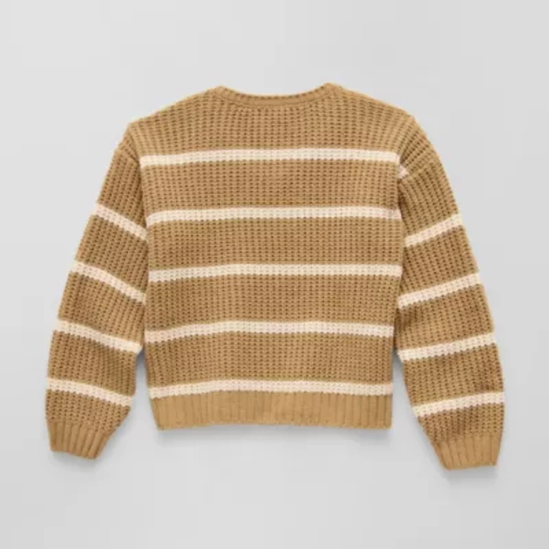 Thereabouts Little & Big Kid Girls V Neck Long Sleeve Pullover Sweater