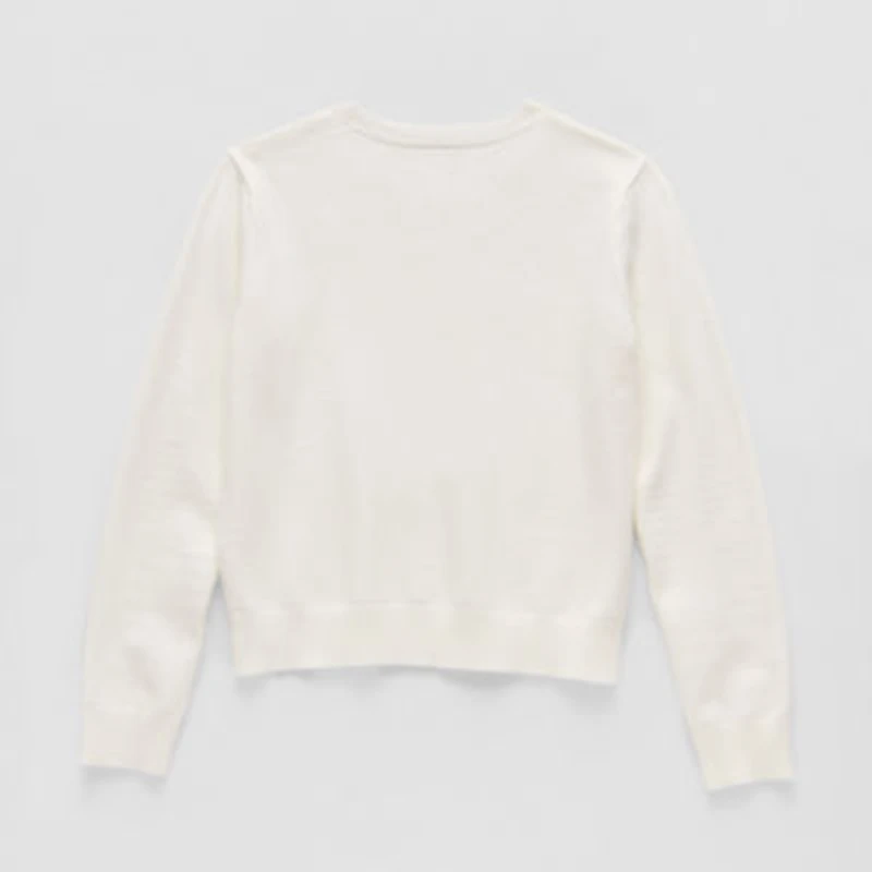 Thereabouts Little & Big Kid Girls Crew Neck Long Sleeve Pullover Sweater
