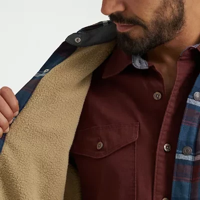 Wrangler Sherpa Lined Mens Long Sleeve Regular Fit Flannel Shirt