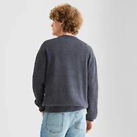 Arizona Mens Crew Neck Long Sleeve Pullover Sweater