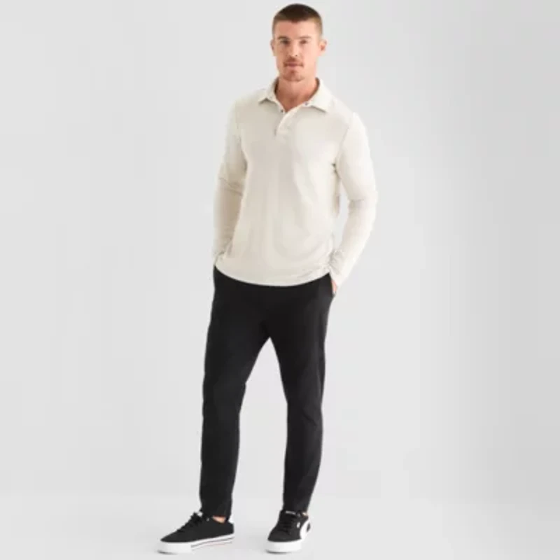 Stylus Mens Regular Fit Long Sleeve Polo Shirt