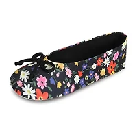 Isotoner Spandex Womens Ballerina Slippers