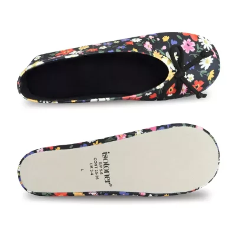 Isotoner Spandex Womens Ballerina Slippers
