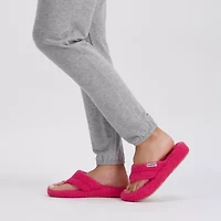 Isotoner Joey Soft Pile Thong Womens Round Slip-On Shoe