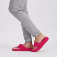 Isotoner Joey Soft Pile Thong Womens Round Slip-On Shoe
