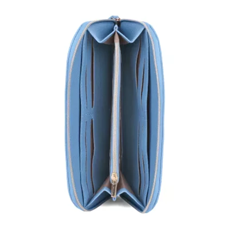 Julia Buxton Dome Zip Around Womens Rfid Blocking Wallet