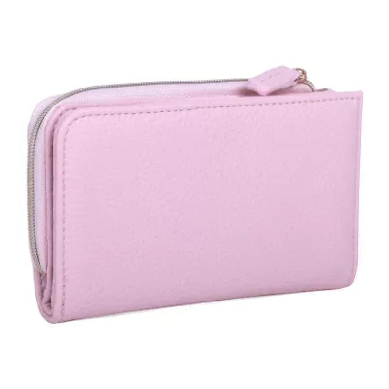 Julia Buxton L Zip Snap Wallet Womens Rfid Blocking Around