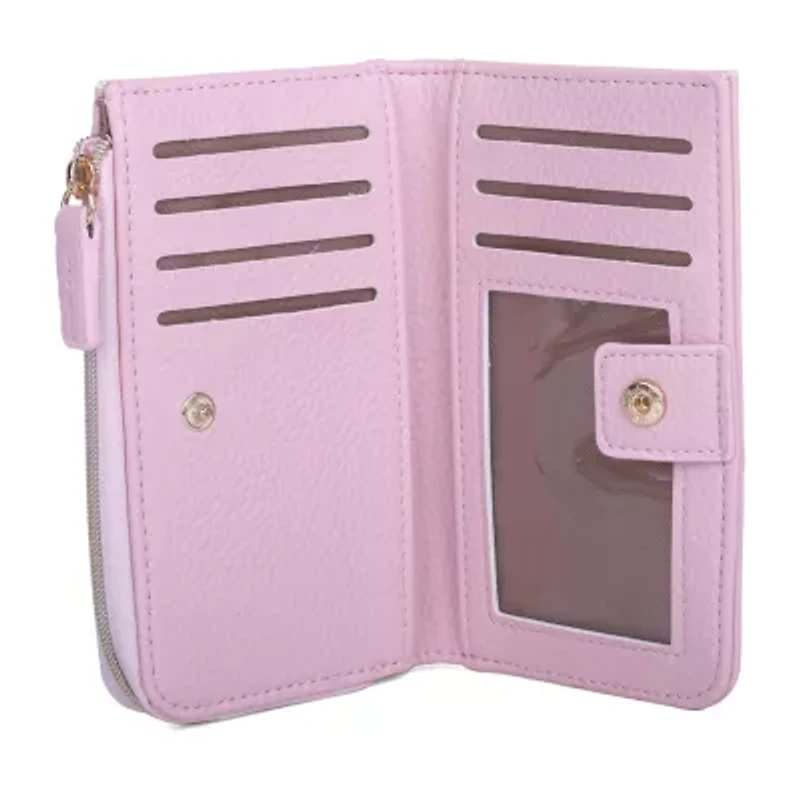 Julia Buxton L Zip Snap Wallet Womens Rfid Blocking Around