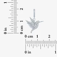Charmed by Diamond Addiction 1/10 CT. T.W. Humming Bird (G-H / Si2- I1) White Diamond 14K Gold Over Silver Charm