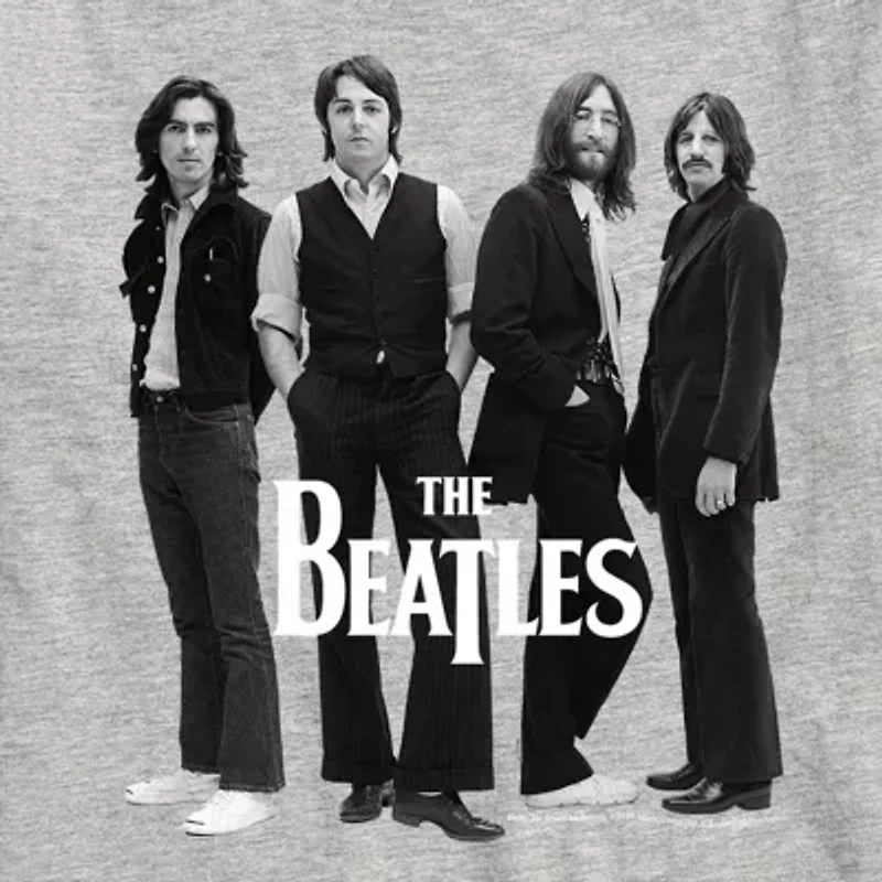 Little & Big Kid Boys Crew Neck Short Sleeve Regular Fit The Beatles Graphic T-Shirt