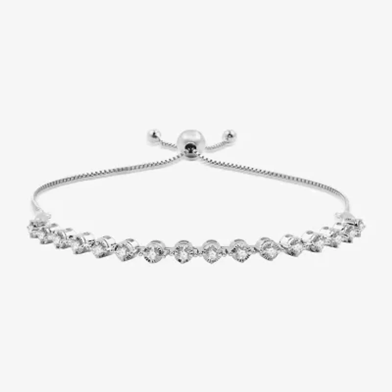 (F / Si1-Si2) Womens 1/2 CT. T.W. Lab Grown White Diamond Bolo Bracelet