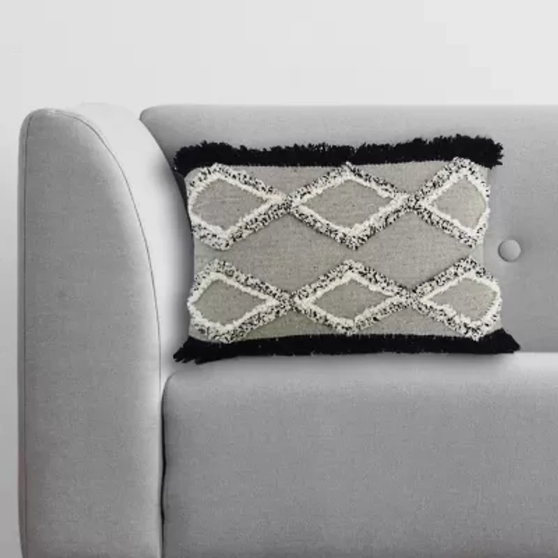 Vibhsa Tuffted Rectangular Throw Pillow