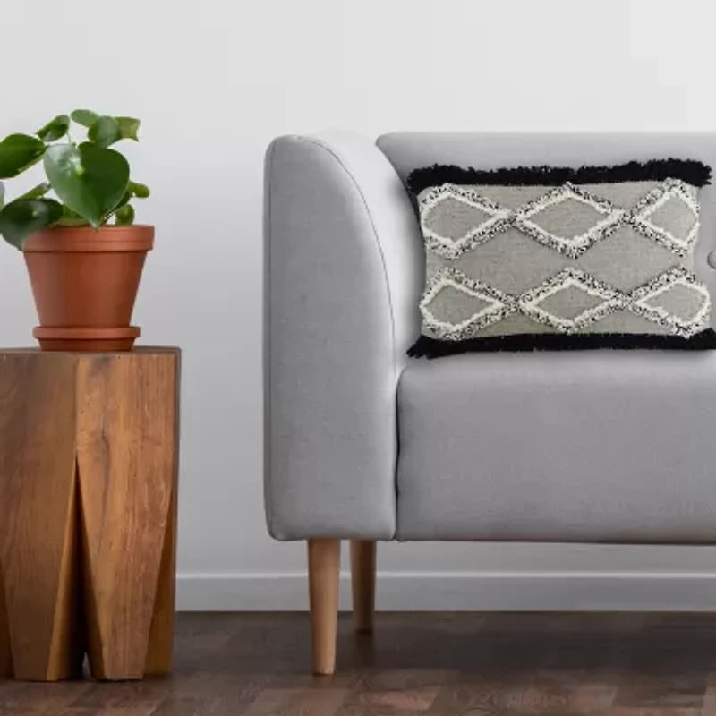 Vibhsa Tuffted Rectangular Throw Pillow