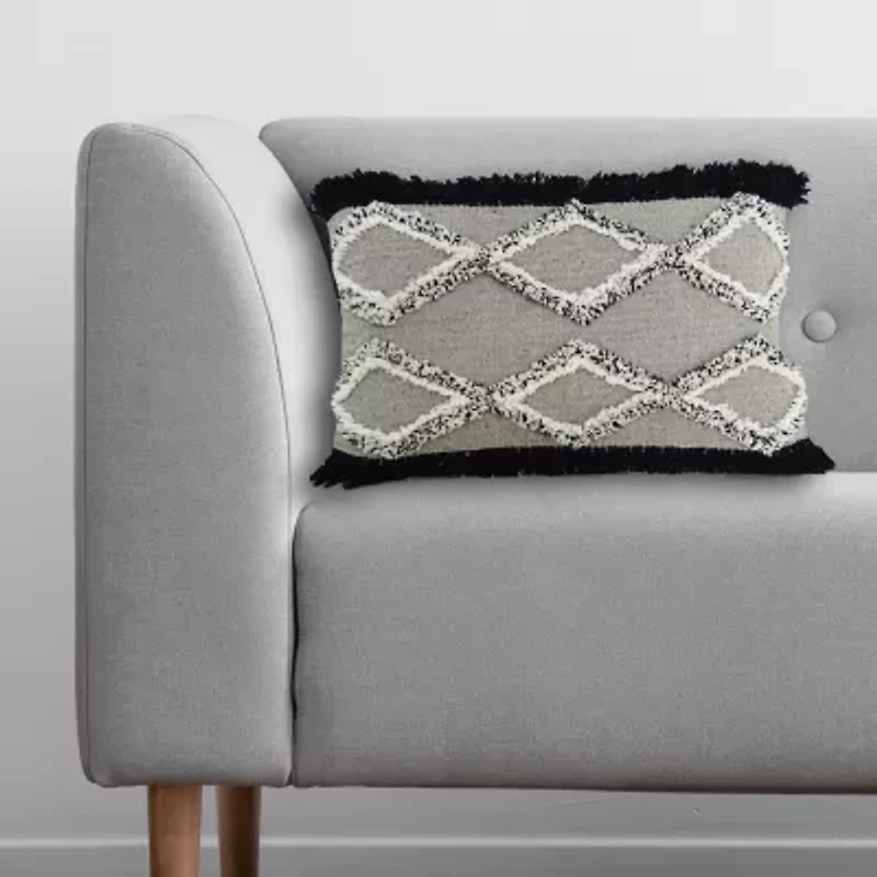 Vibhsa Tuffted Rectangular Throw Pillow