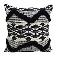 Vibhsa Tufted Chevron Square Throw Pillow