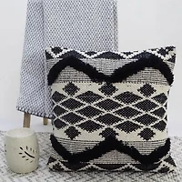 Vibhsa Tufted Chevron Square Throw Pillow