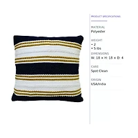Vibhsa Braid Square Throw Pillow
