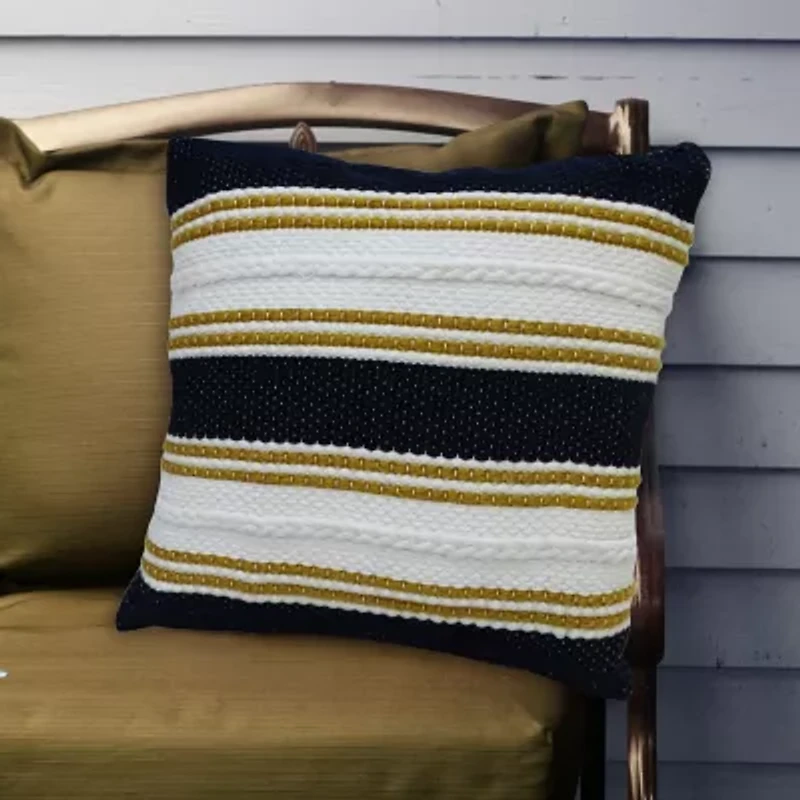 Vibhsa Braid Square Throw Pillow