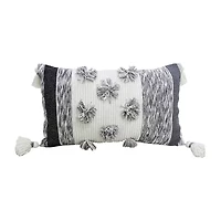 Vibhsa Melange Sreipes Rectangular Throw Pillow
