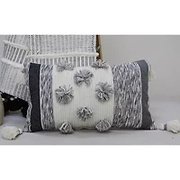 Vibhsa Melange Sreipes Rectangular Throw Pillow