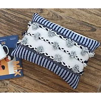 Vibhsa Braid Tassels Rectangular Throw Pillow
