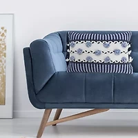 Vibhsa Braid Tassels Rectangular Throw Pillow
