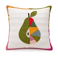 Vibhsa Dear Pear Stripe Square Throw Pillow
