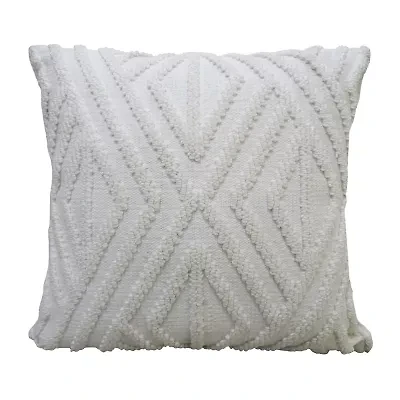 Vibhsa Out White Square Throw Pillow
