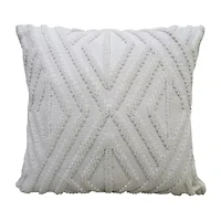 Vibhsa Out White Square Throw Pillow