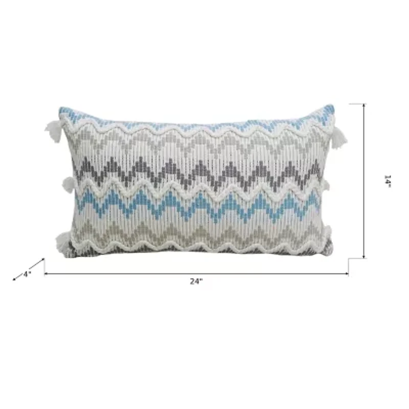 Vibhsa Chevron Braid Rectangular Throw Pillow
