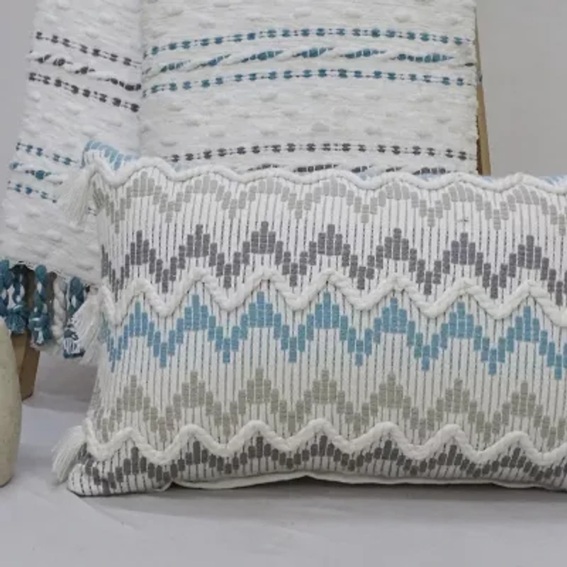 Vibhsa Chevron Braid Rectangular Throw Pillow
