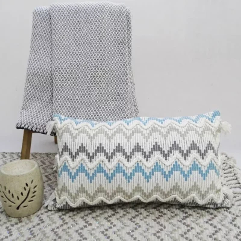 Vibhsa Chevron Braid Rectangular Throw Pillow