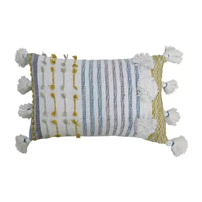 Vibhsa Large Poms Rectangular Throw Pillow