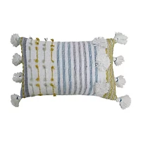 Vibhsa Large Poms Rectangular Throw Pillow