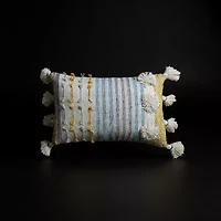 Vibhsa Large Poms Rectangular Throw Pillow