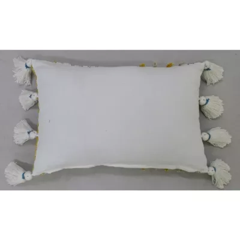 Vibhsa Large Poms Rectangular Throw Pillow