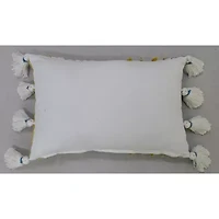 Vibhsa Large Poms Rectangular Throw Pillow