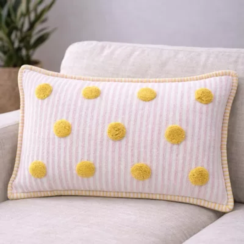 Vibhsa Polka Fun Rectangular Throw Pillow