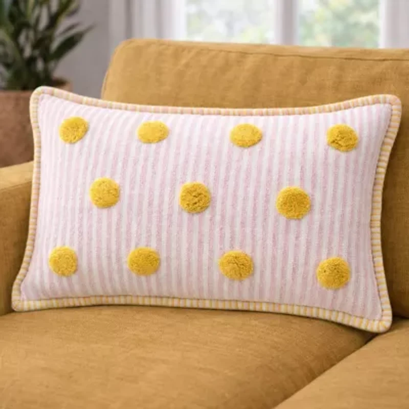 Vibhsa Polka Fun Rectangular Throw Pillow