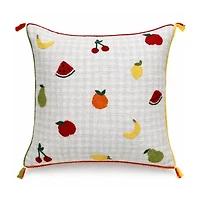 Vibhsa Tiny Fruits Square Throw Pillow