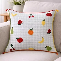 Vibhsa Tiny Fruits Square Throw Pillow