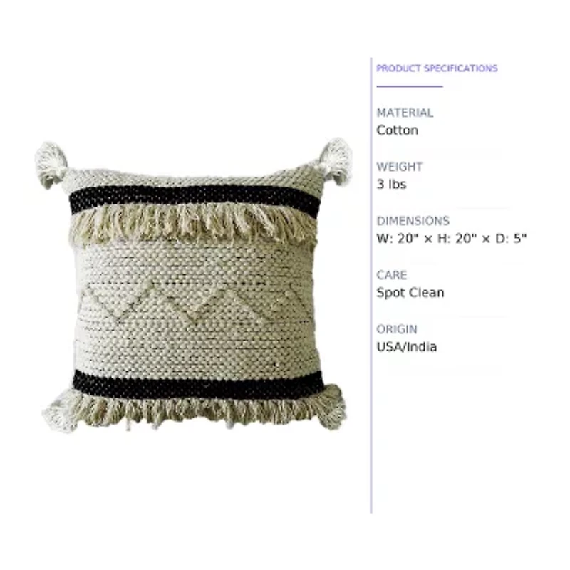 Vibhsa Stripes Square Throw Pillow