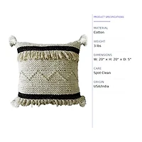 Vibhsa Stripes Square Throw Pillow
