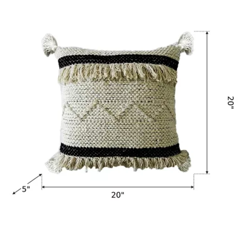 Vibhsa Stripes Square Throw Pillow