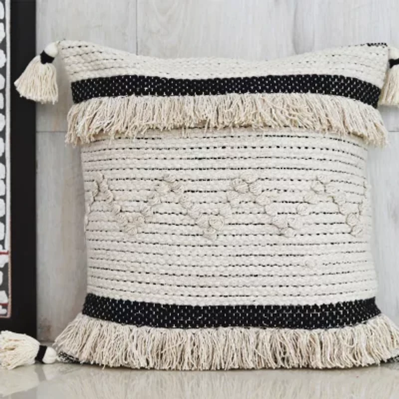 Vibhsa Stripes Square Throw Pillow