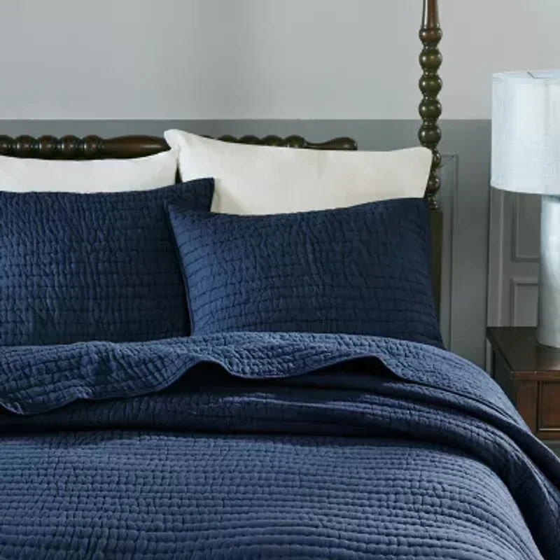 Madison Park Signature Serene 3-pc. Solid Quilt Set