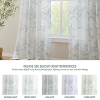 Madison Park Vera Burnout Printed Grommet Top Sheer Set of 2 Curtain Panel