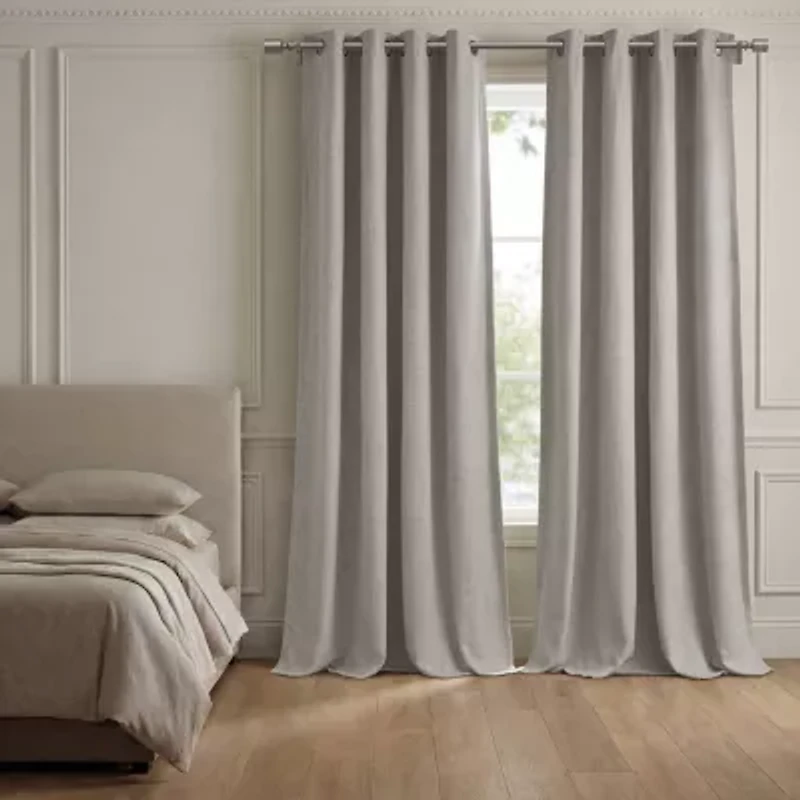 Madison Park Mira Grommet Top 100% Blackout Set of 2 Curtain Panel
