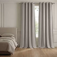 Madison Park Mira Grommet Top 100% Blackout Set of 2 Curtain Panel